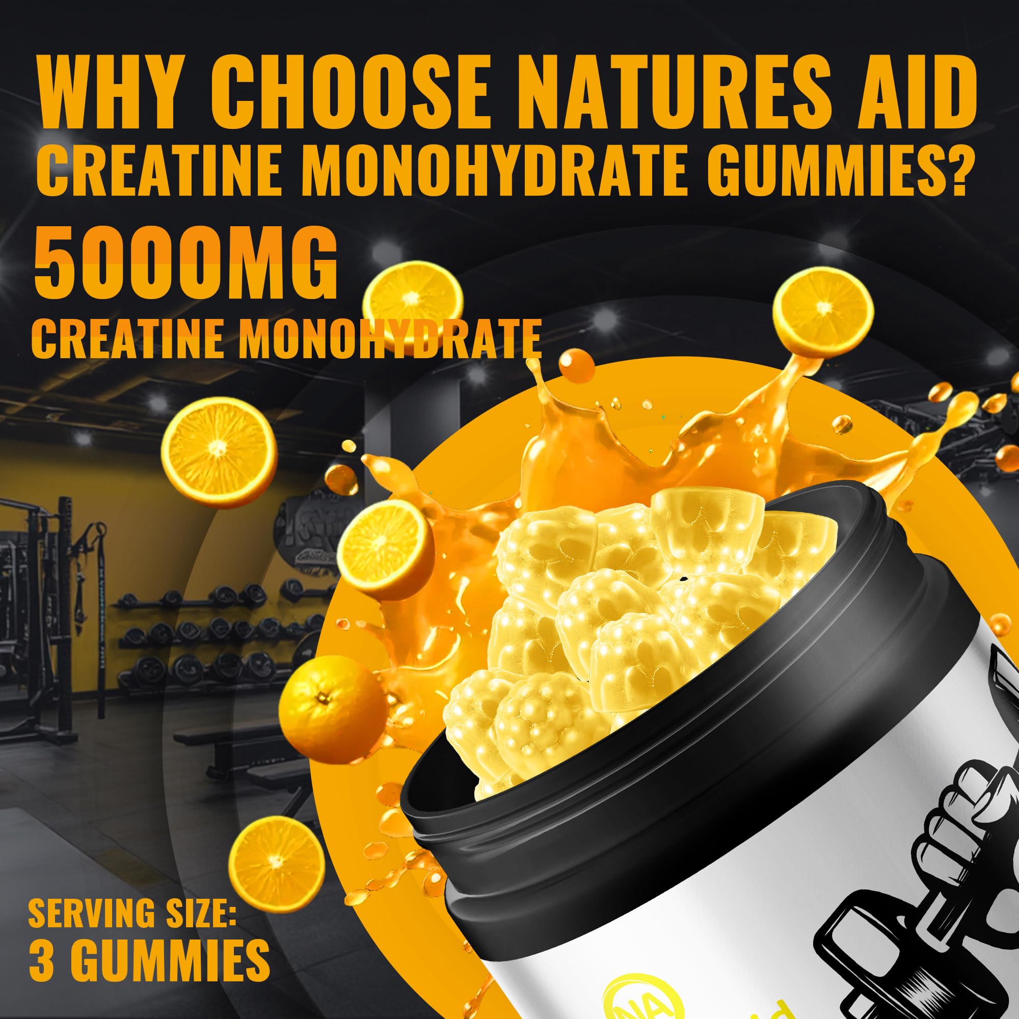 Vegan and gluten-free formula highlighted on Natures Aid gummies