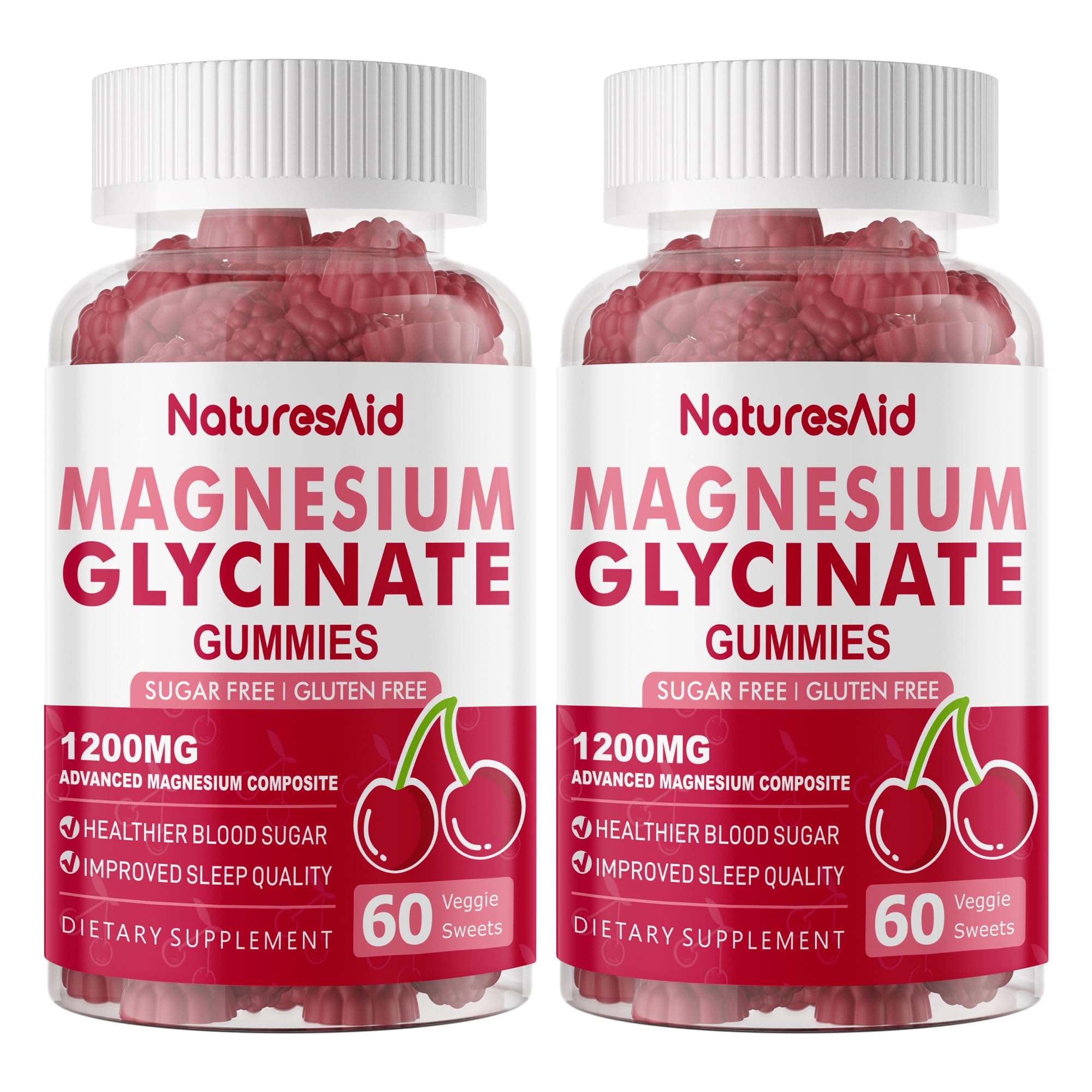 Natures Aid Magnesium Glycinate Gummies bottle front showing mood support.