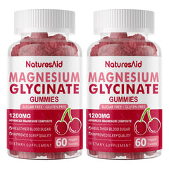 Natures Aid Magnesium Glycinate Gummies bottle front showing mood support.