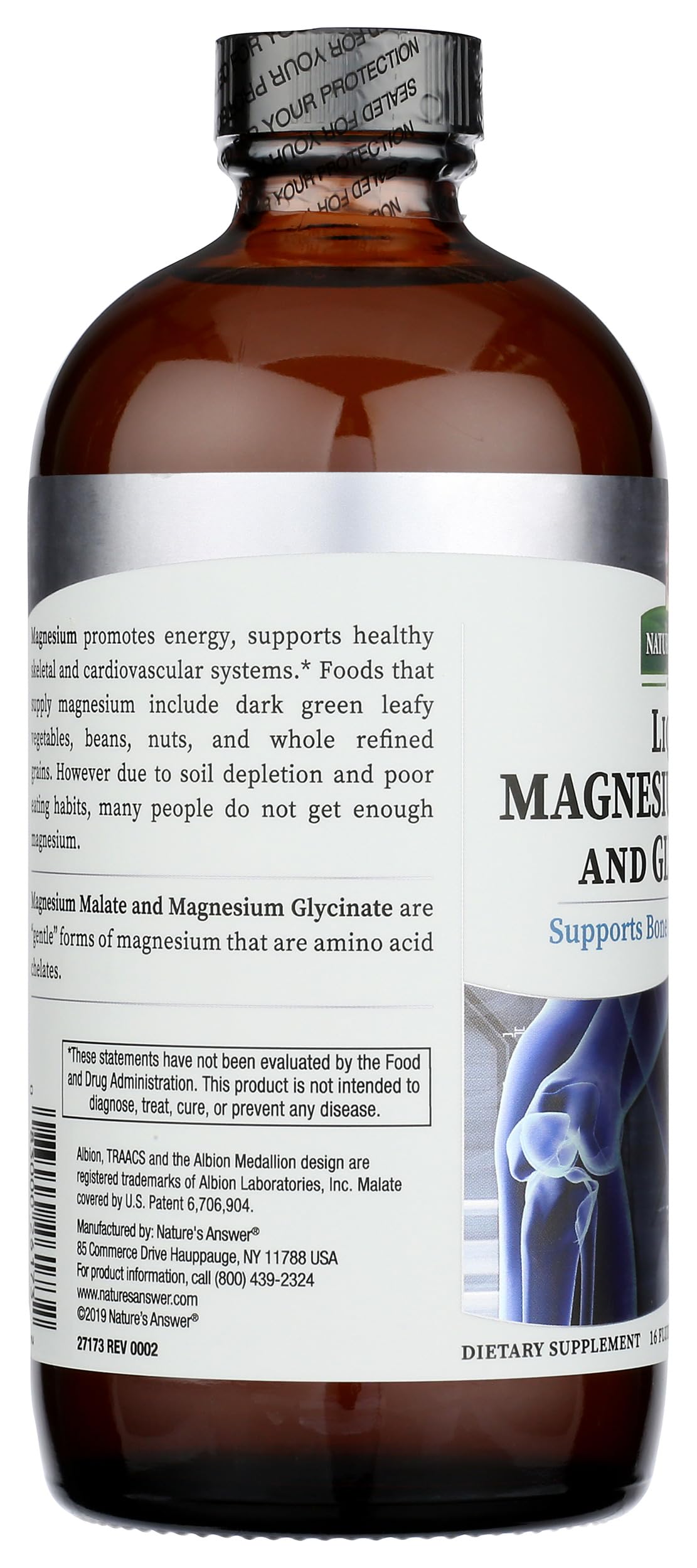 Glass with Nature's Answer magnesium liquid illustrating easy mixing