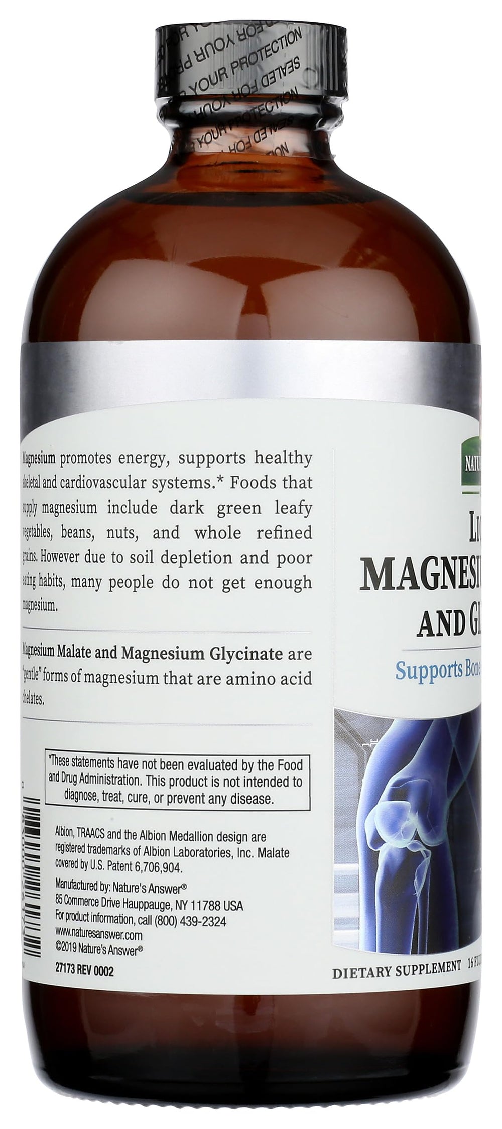 Glass with Nature's Answer magnesium liquid illustrating easy mixing