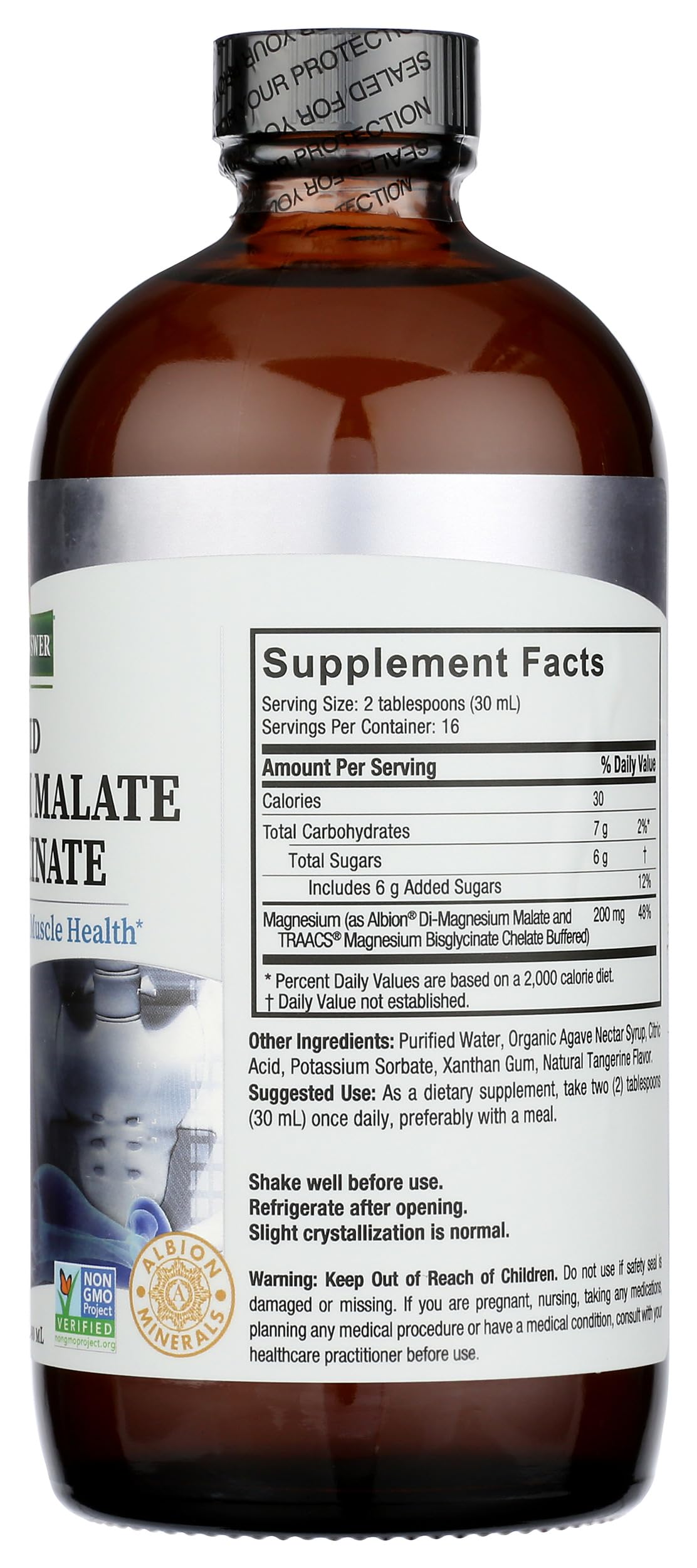 Nature's Answer on a shelf emphasizing gluten-free vegan supplement