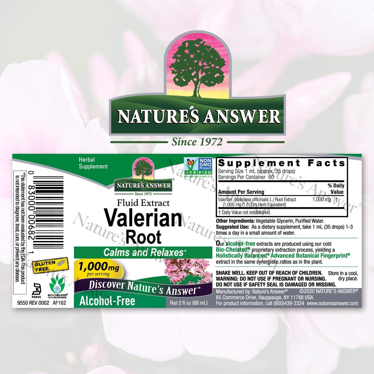 Valerian root drops by Nature's Answer with dropper for easy use.
