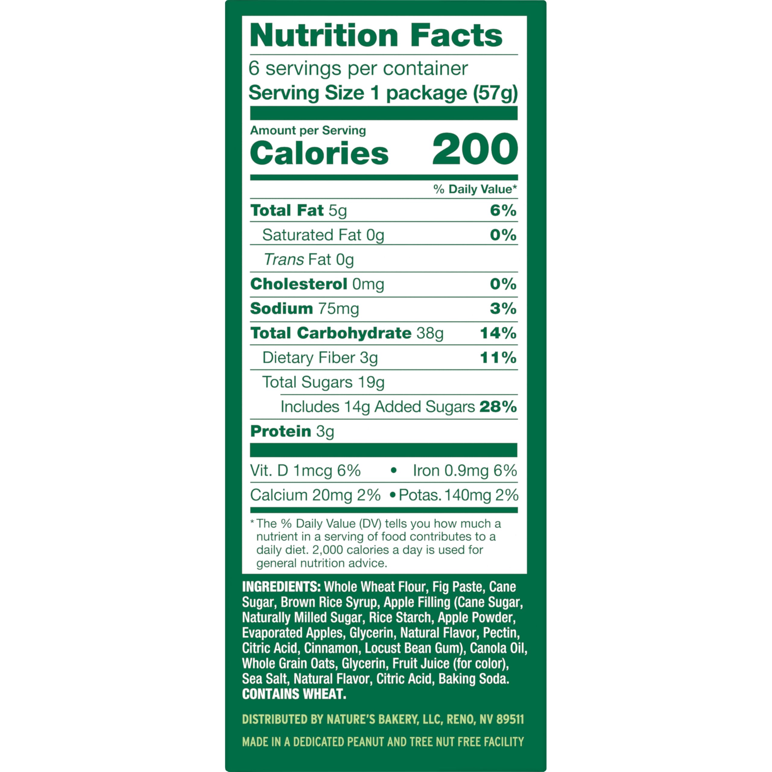 Nature's Bakery Apple Cinnamon Fig Bars bar with soft texture for quick bites