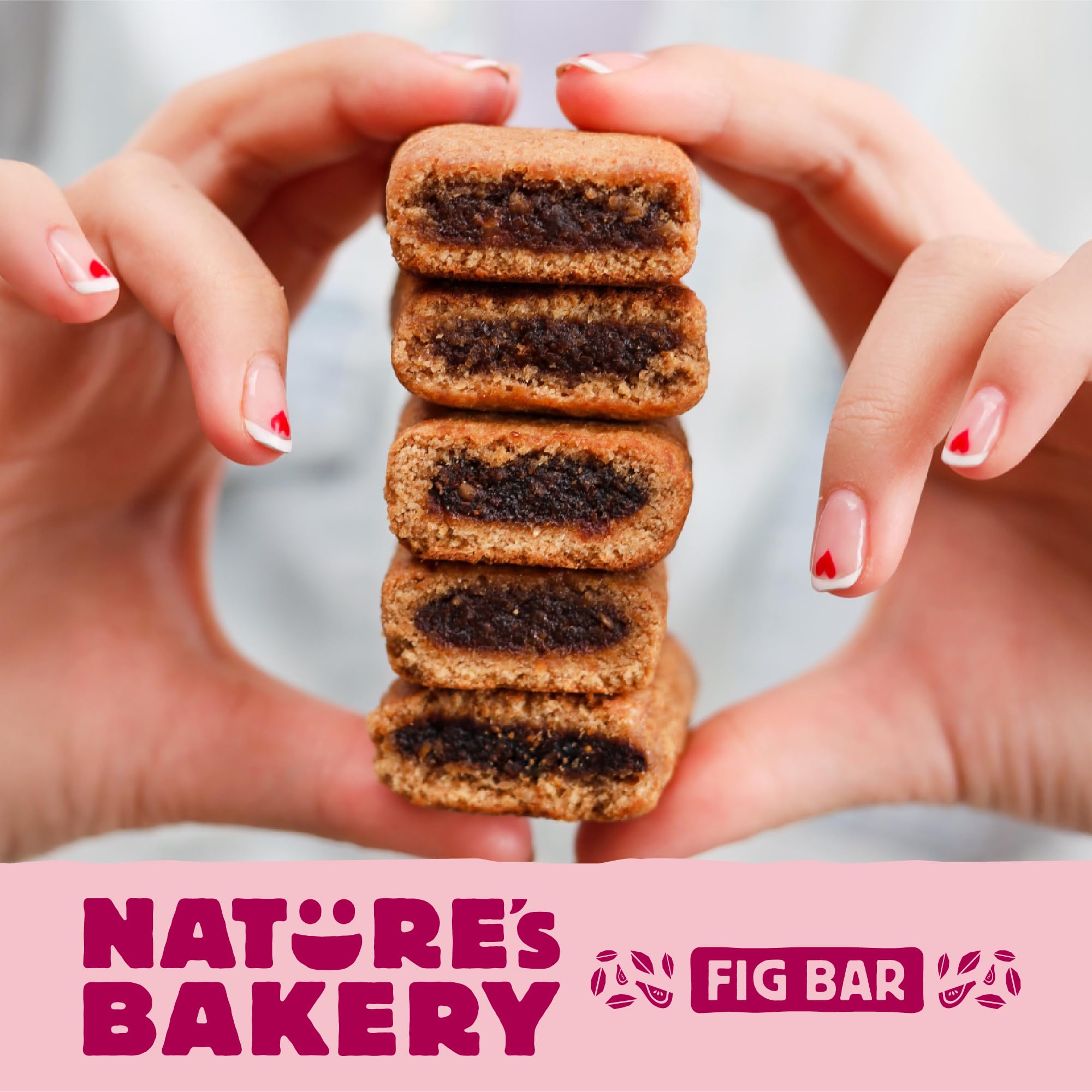 Nature's Bakery raspberry fig bar minis with a soft bite.