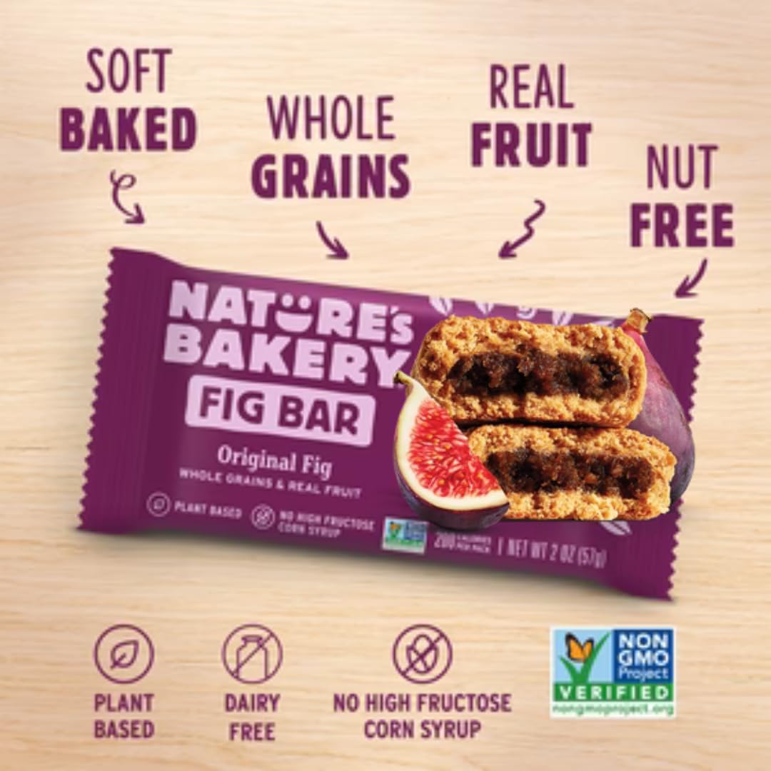 Nature's Bakery apple cinnamon fig bars; comforting snack before activities.