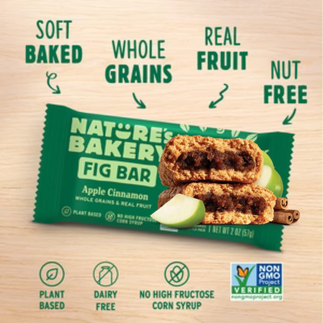 Nature's Bakery original fig bars; classic fruit-filled bar for daily energy.