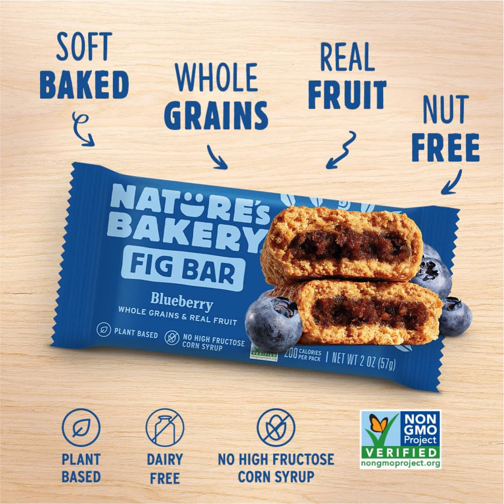 Nature's Bakery strawberry flavor fig bars; soft texture ideal for kids' lunches.