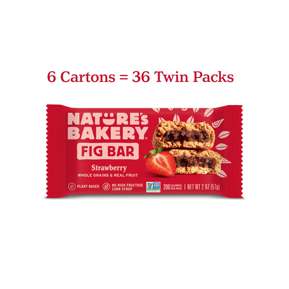 Close-up of Nature's Bakery fig bars with real fruit filling