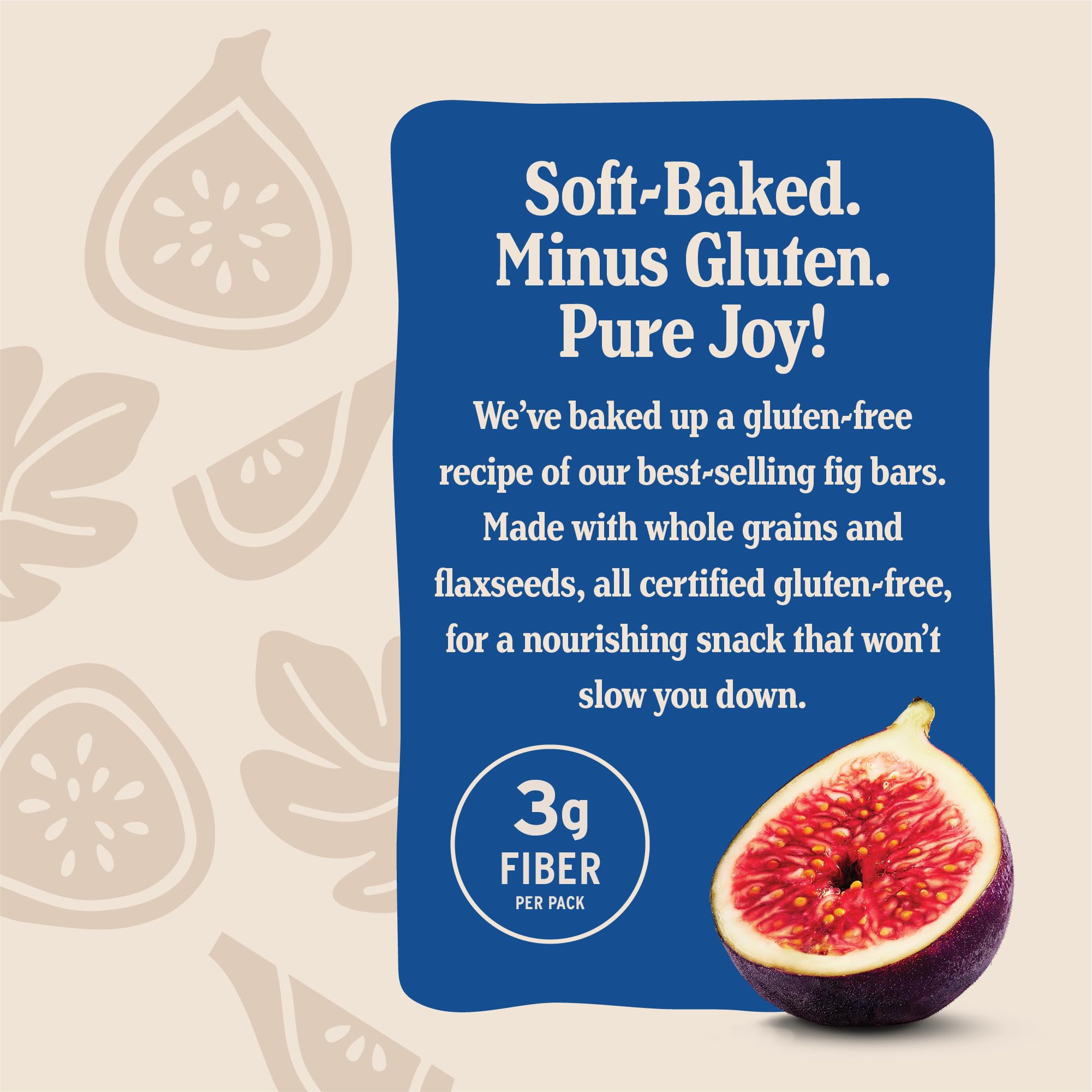 Nature's Bakery no cholesterol and GMO-free ingredients.