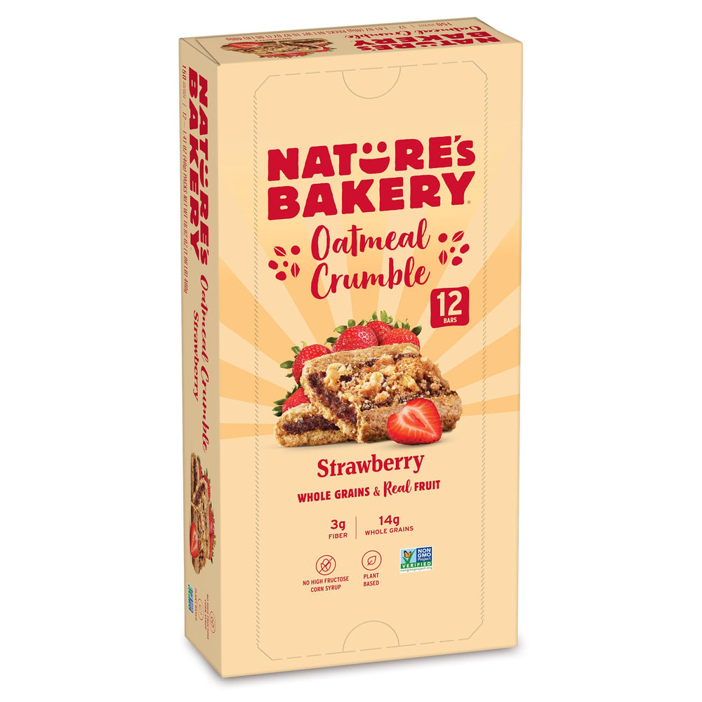 Nature's Bakery strawberry pack shown for on-the-go breakfast and snacks.