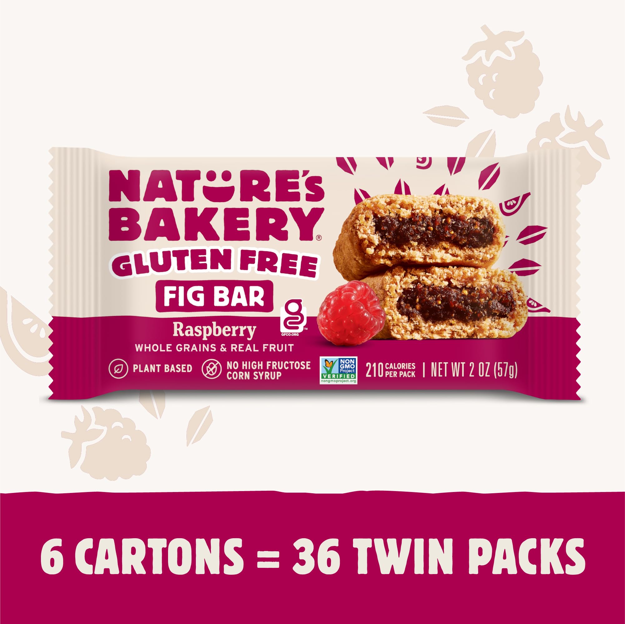 Nature's Bakery Raspberry Fig Bars twin pack design keeps snacks fresh and mess-free.