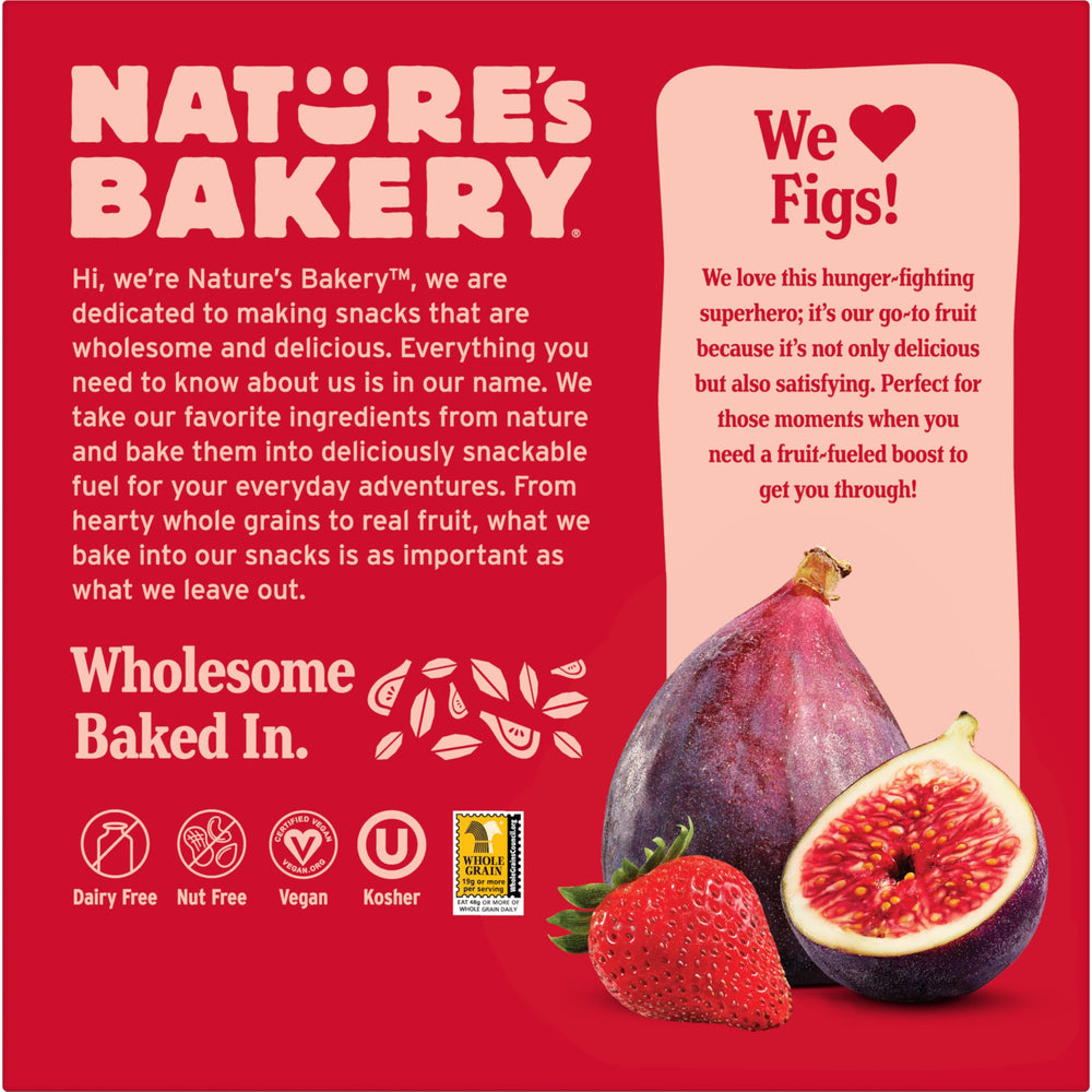Nature's Bakery vegan non-GMO badge signals plant-based snacking