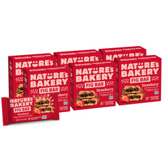 Nature's Bakery Whole Wheat Fig Bars Strawberry packaging promotes convenient on-the-go snacking