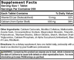 Nature's Blend calcium supplement bottle packaging highlights gluten-free formula and D3 blend