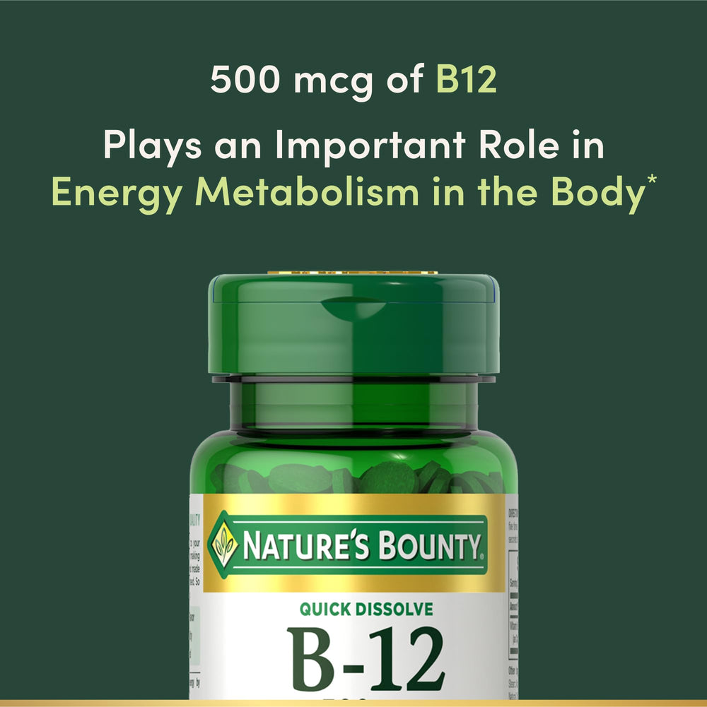 Nature's Bounty B12 cherry-flavor lozenge delivers pleasant taste and energy support.