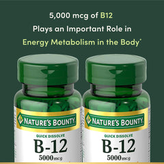 Nature's Bounty Vitamin B12 supports energy metabolism and daily activity