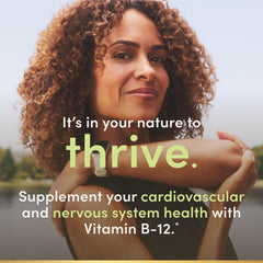 Nature's Bounty B12 quick-dissolve-tablets designed for vegetarian lifestyles.