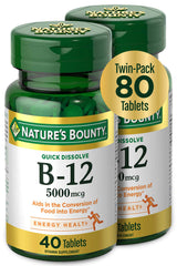 Nature's Bounty Vitamin B12 quick dissolve under tongue for fast absorption