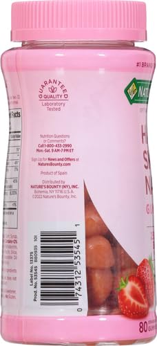 Nature's Bounty bottle label notes vitamin E and C benefits for skin