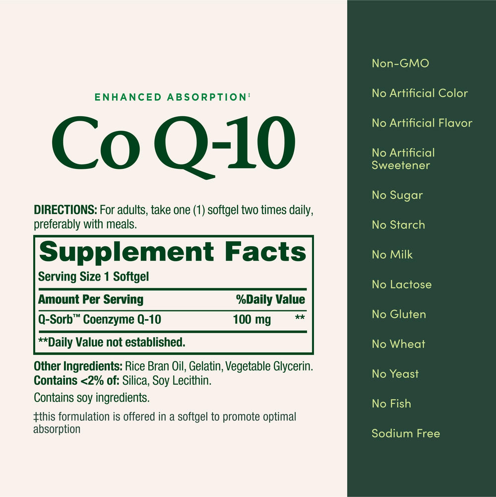 CoQ10 capsules in hand for daily supplementation.