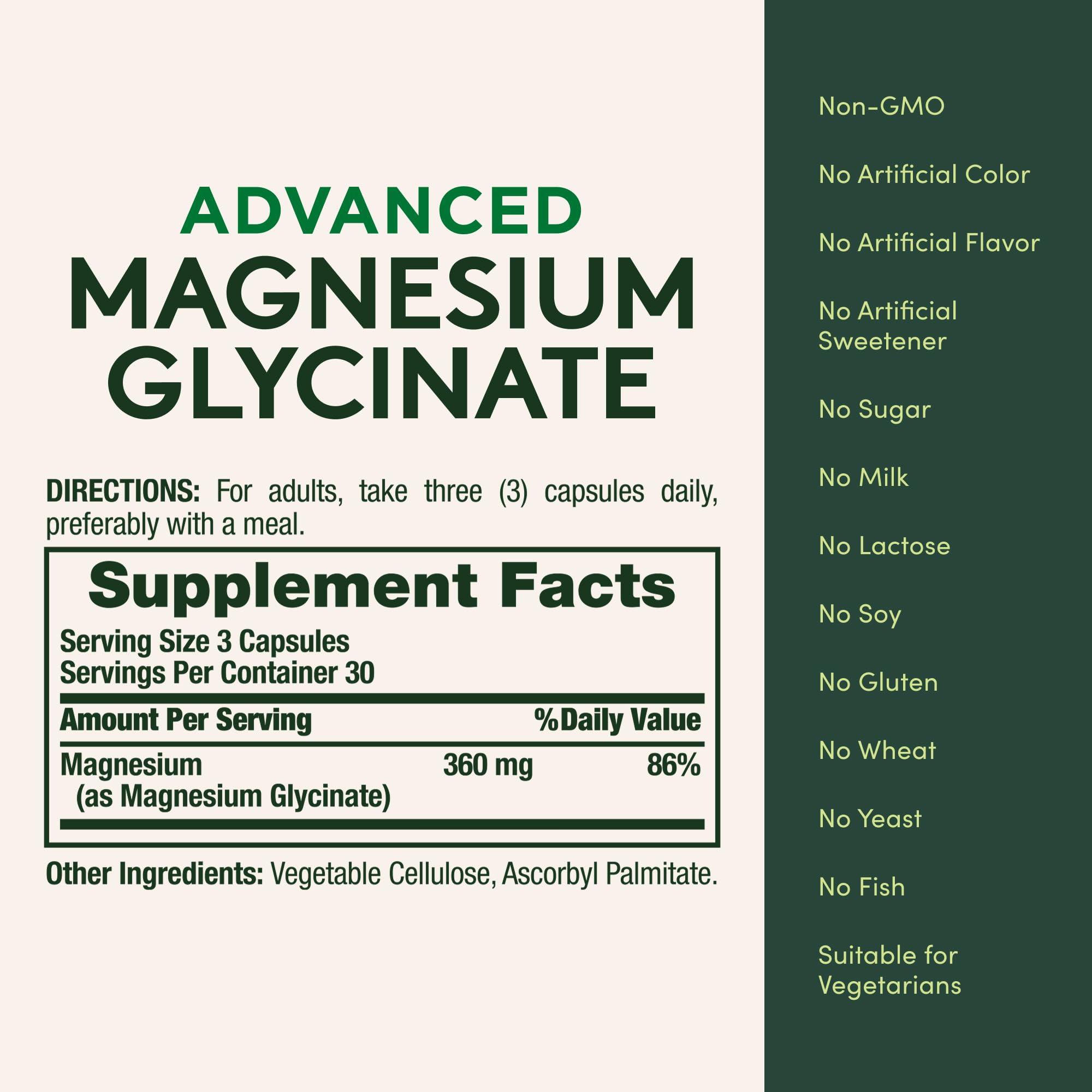 Nature's Bounty magnesium capsules on a spoon show easy dosing.