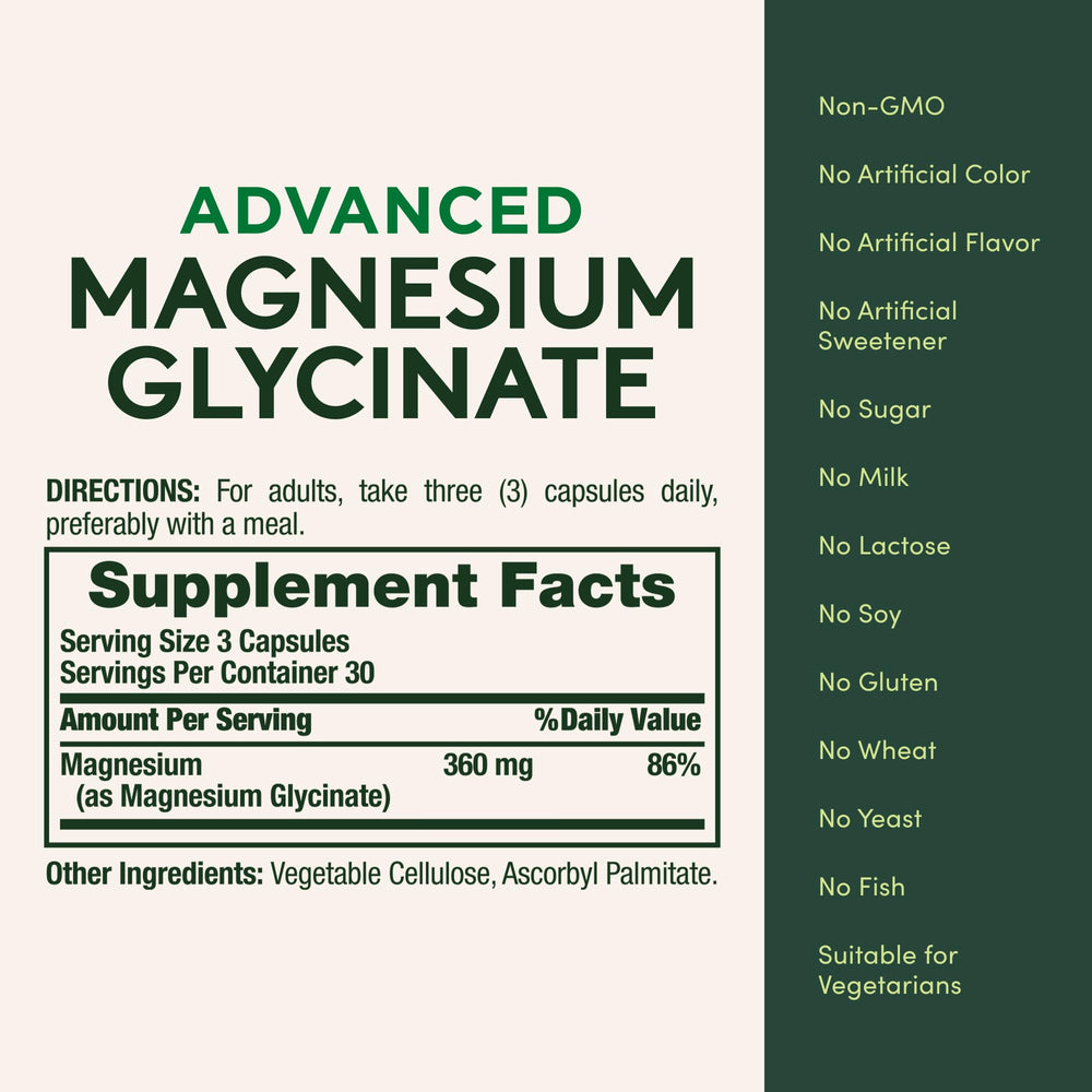 Nature's Bounty magnesium capsules on a spoon show easy dosing.