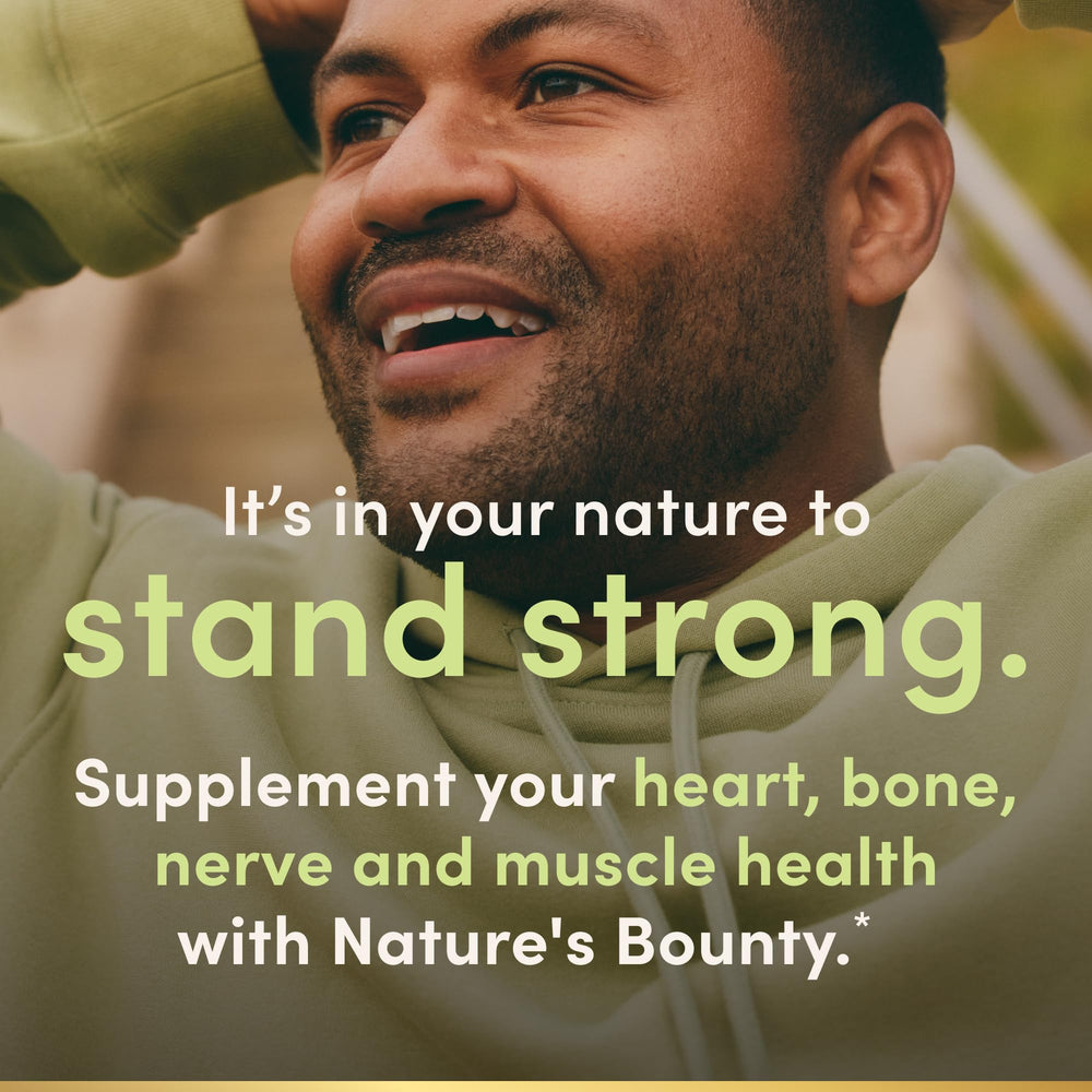 Nature's Bounty bottle in a morning routine suggests mood support.