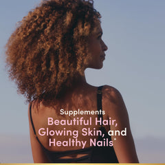 Nature's Bounty gummies closeup highlights strawberry flavor and skin support