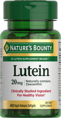 Nature's Bounty Lutein bottle front view for eye health support