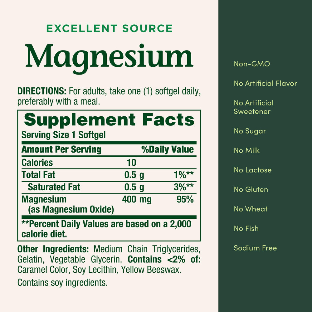 Active adult taking Nature's Bounty magnesium during a workout