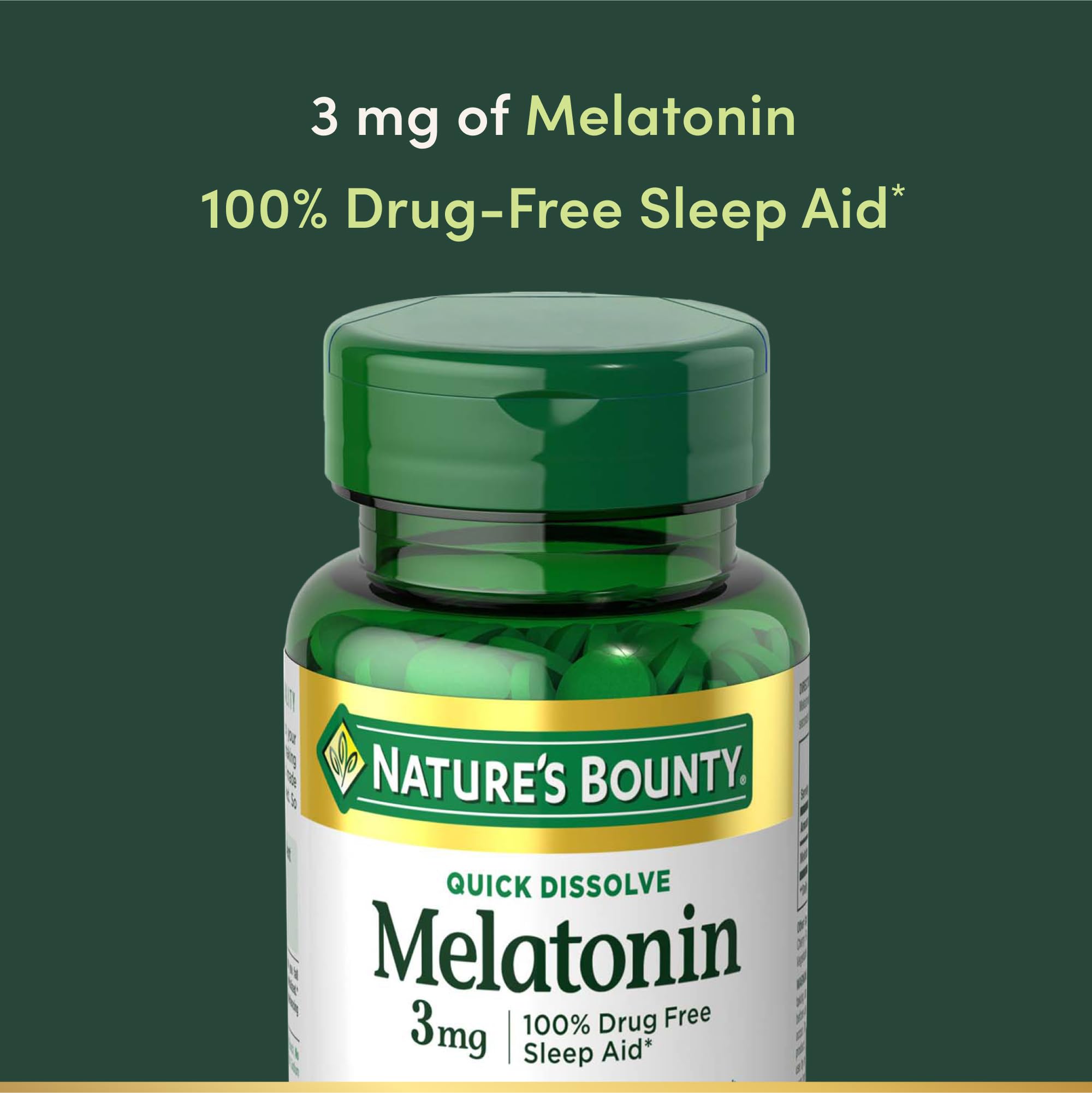 Nature's Bounty Melatonin 3mg 240-count pack offers convenient sleep support.