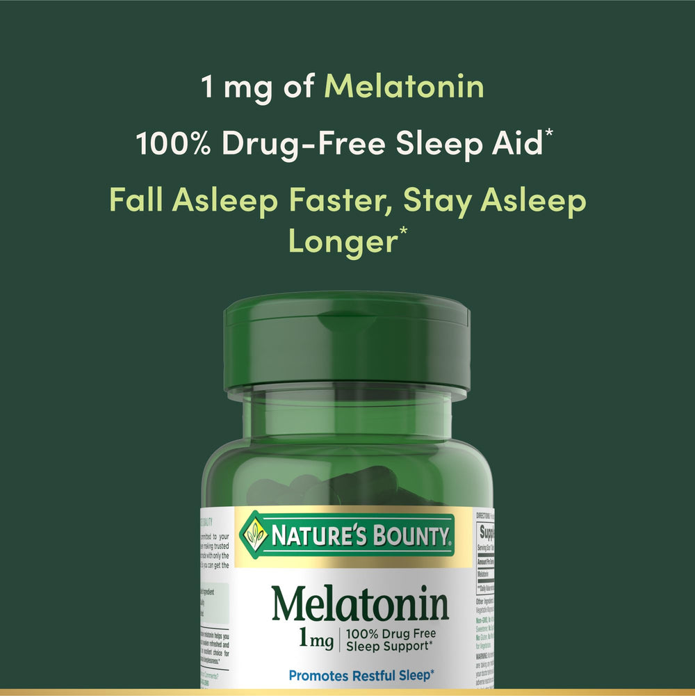 Nature's Bounty Melatonin dosage information supports nightly planning.