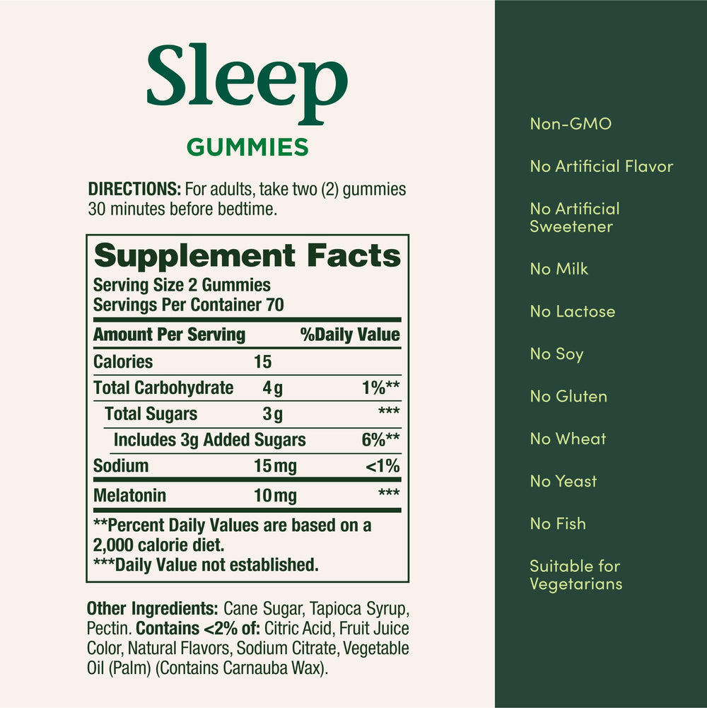 Soft blue gummies highlight flavor and sleep support