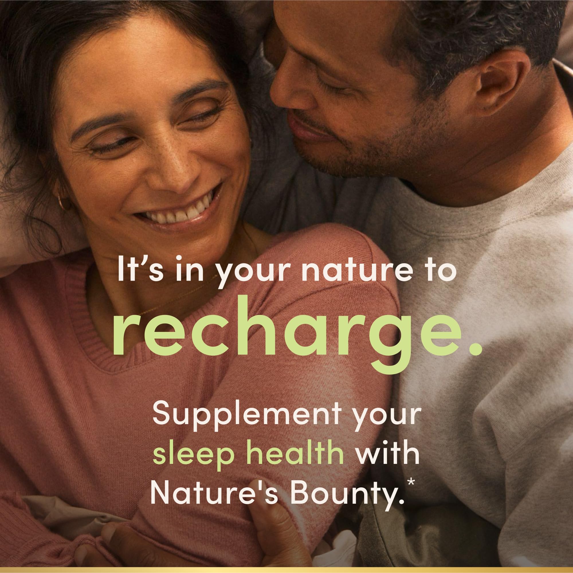 Nature's Bounty Melatonin bottle on nightstand suggests consistent use.