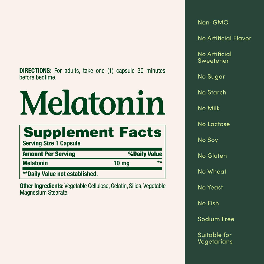 Nature's Bounty Melatonin tablet in hand for a bedtime routine