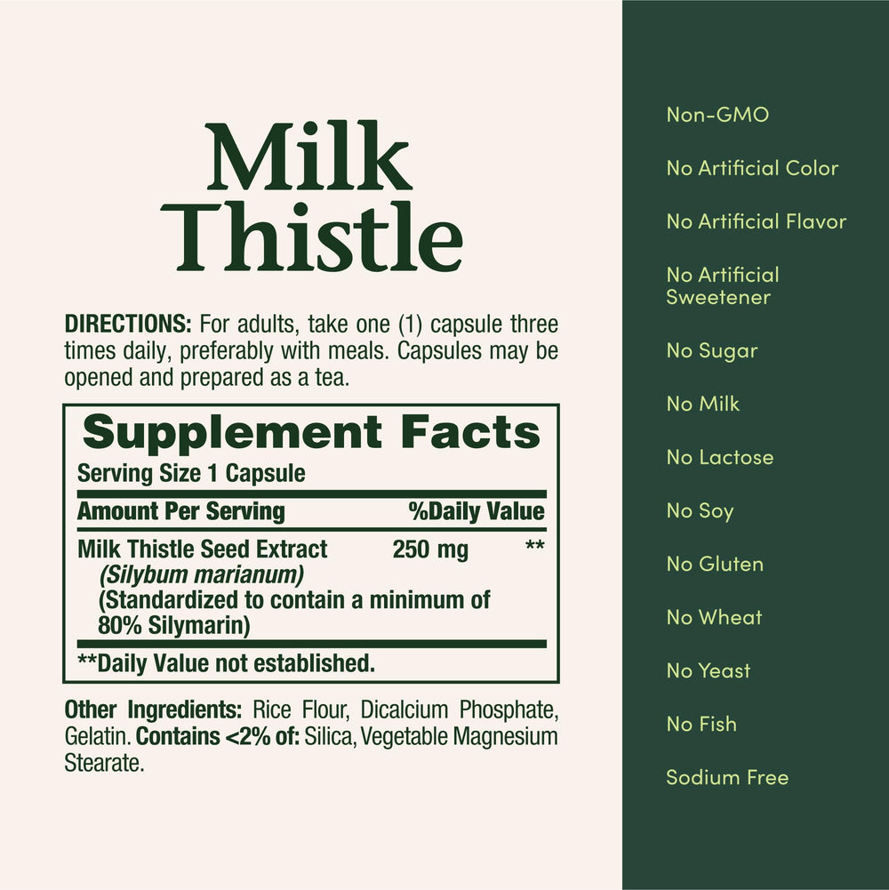 Nature's Bounty Milk Thistle bottle on a kitchen counter for daily routine
