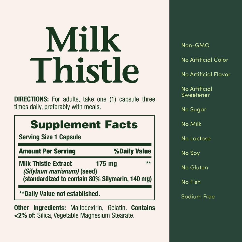 Nature's Bounty Milk Thistle packaging display for online product visuals.