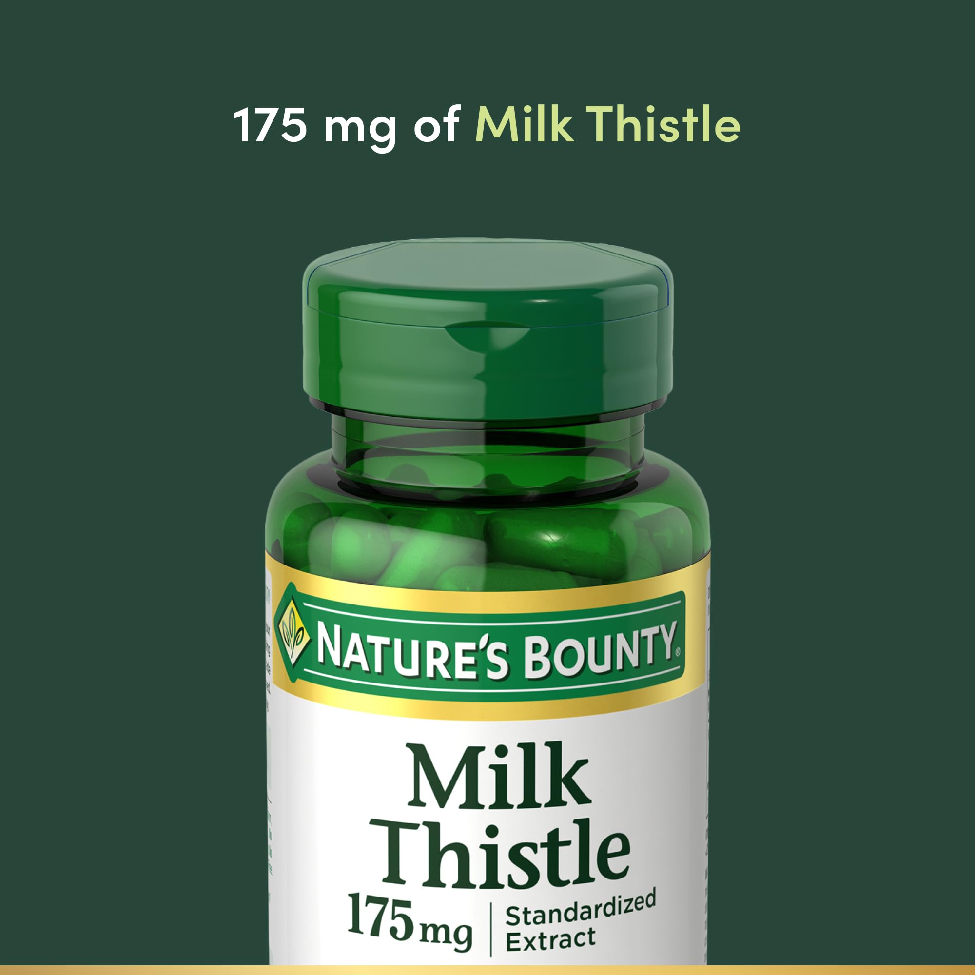 Nature's Bounty Milk Thistle softgel capsules for daily wellness.