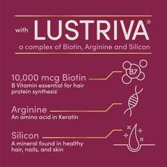 Nature's Bounty Optimal Solutions Hair Growth label shows biotin and arginine in the formula.