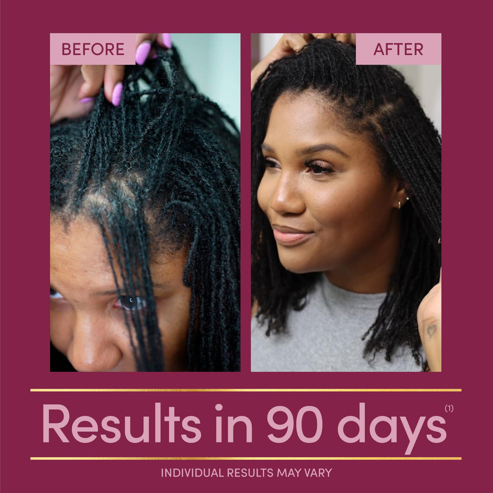 Nature's Bounty Optimal Solutions Hair Growth promo card highlights vegetarian and non-GMO aspects.