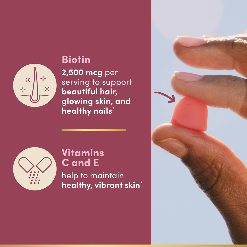 Nature's Bounty Optimal Solutions non-stick texture gummy for easy daily use.