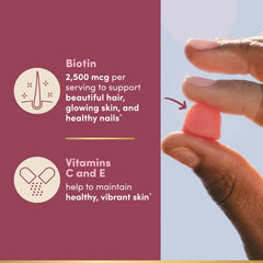 Nature's Bounty Optimal Solutions non-stick texture gummy for easy daily use.