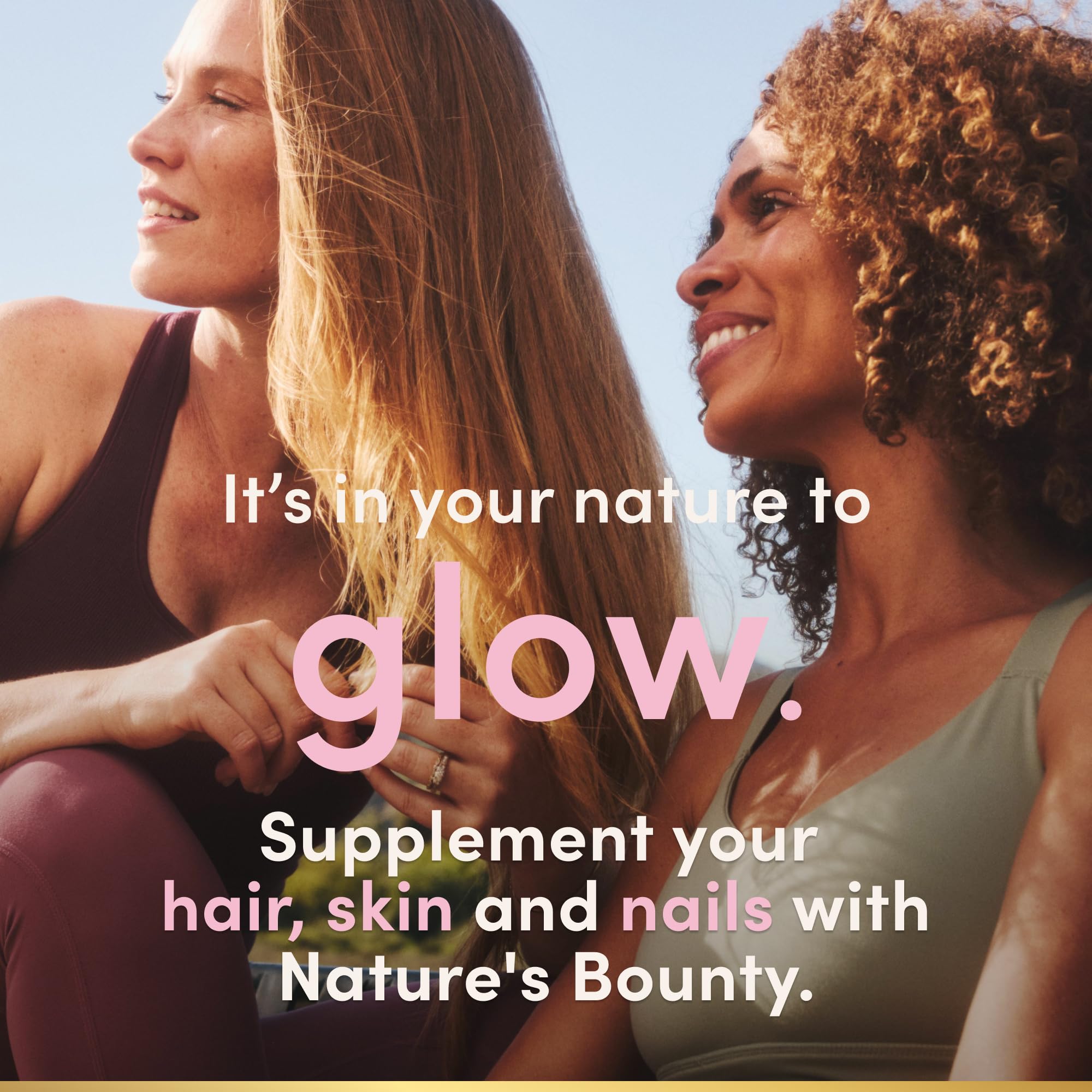 Nature's Bounty Optimal Solutions nutrition table highlighting biotin 2500 mcg