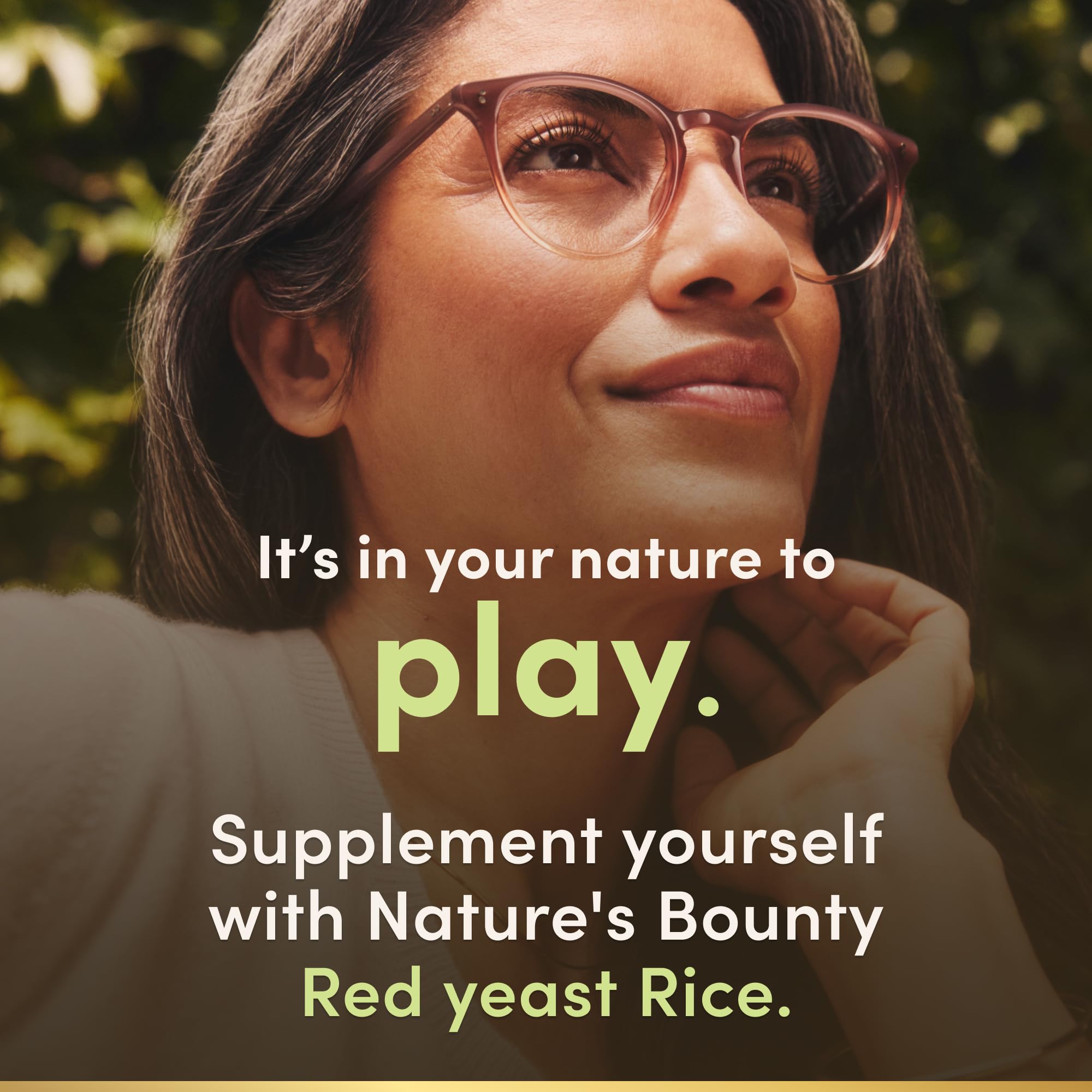 Nature's Bounty Red Yeast Rice capsules packaging illustrating convenient daily intake.
