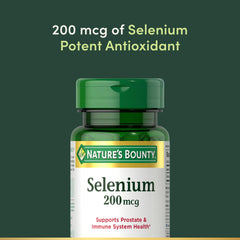 Nature's Bounty Selenium bottle cap close-up for easy daily dosage.