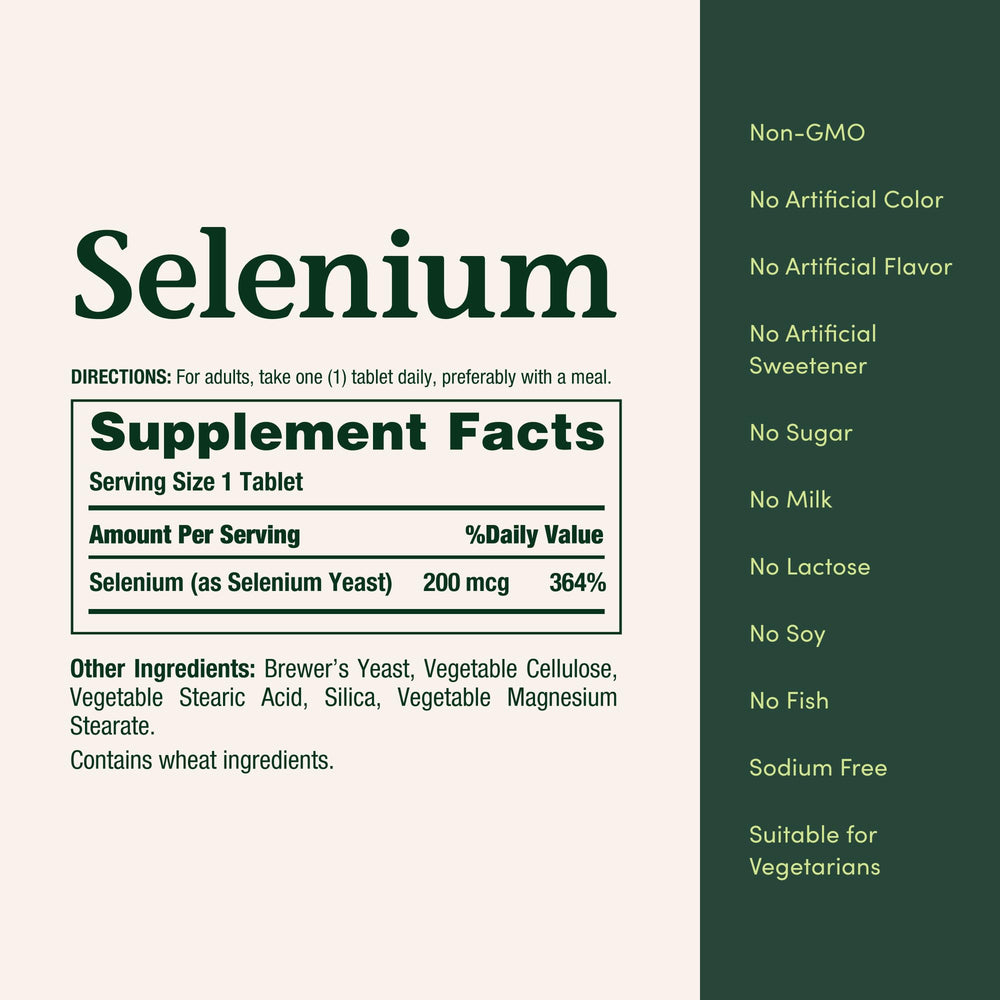 Nature's Bounty Selenium tablets inside bottle ready for daily antioxidant support.