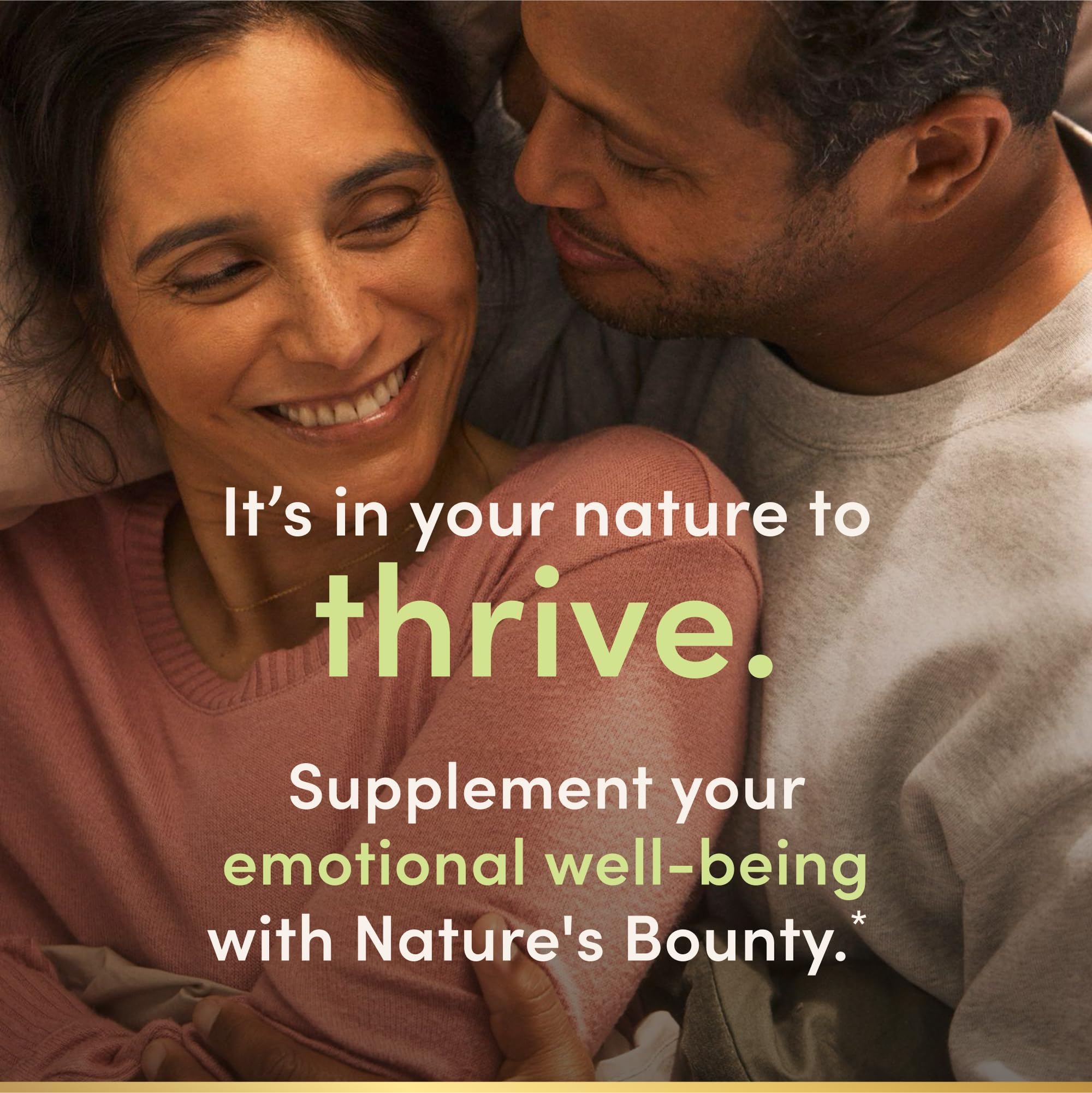 Gluten-free Nature's Bounty Stress Relief vegetarian tablets suitable for daily use