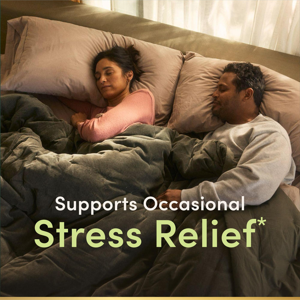 Nature's Bounty Stress Relief tablets featuring Ashwagandha KSM-66 for occasional stress support