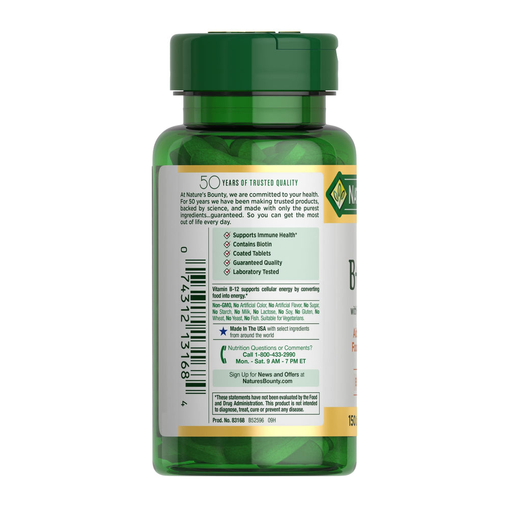 Nature's Bounty Super B Complex bottle dispensing capsules for daily use